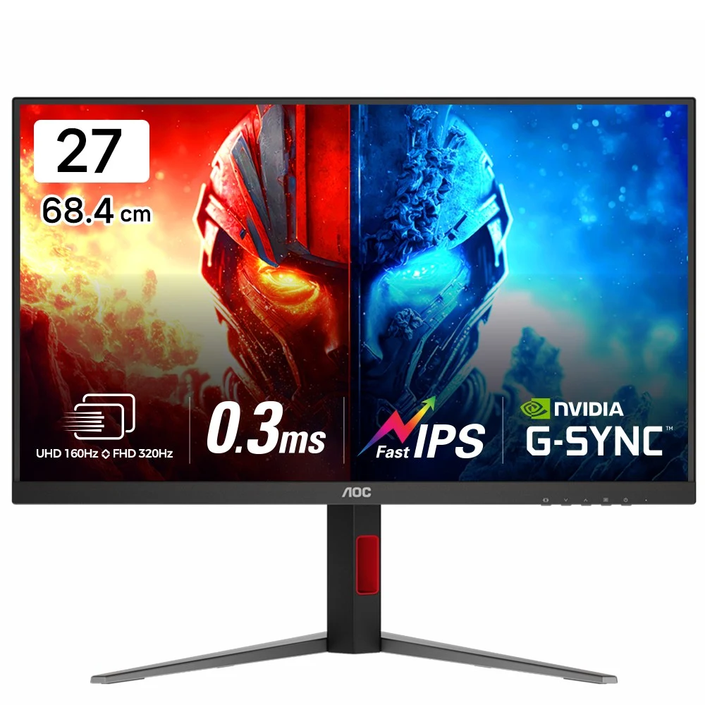 알파스캔 AOC U27G4 게이밍 320Hz 듀얼모드 4K UHD HDR 400 무결점 27인치 IPS 모니터
