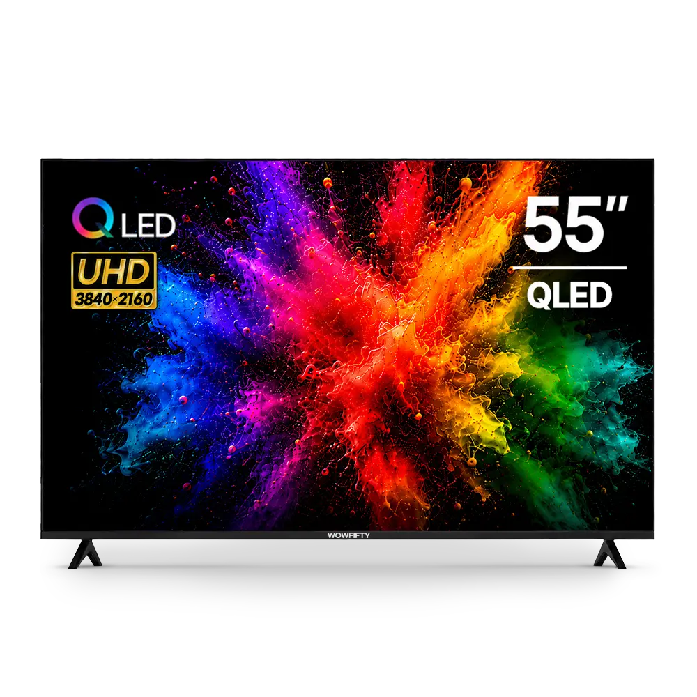 와우피프티 4K UHD QLED 스마트TV, 55UHD-QS, 고객직접설치, 스탠드형, 139cm(55인치)