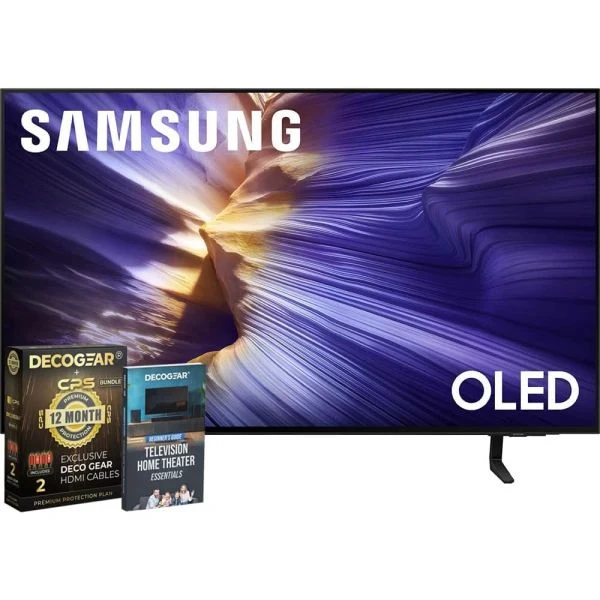 삼성 65인치 OLED 4K S90F 스마트 TV (2025) 비전 AI, HDR+, 글레어 프리 번들 및 CPS 독점 1년 보호 데코 기어 완비 홈 시어터 초보자 가이드북