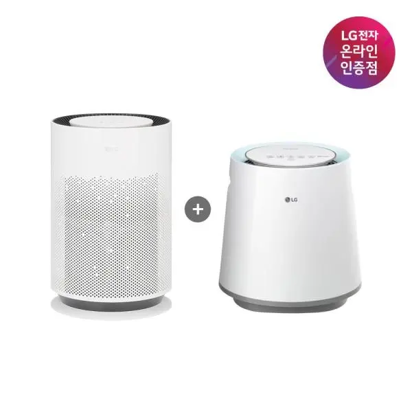(LG전자) 퓨리케어 360° 공기청정기 Hit + 자연기화 가습기 5L (AS156HWWC+HW500DAS)