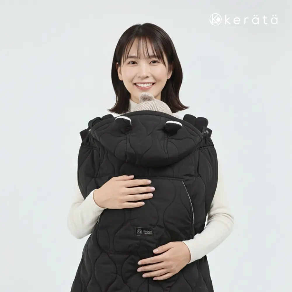 케라타 3way 스탠다드 아기띠 워머 겨울 방한커버 바람막이 후드 블랭킷