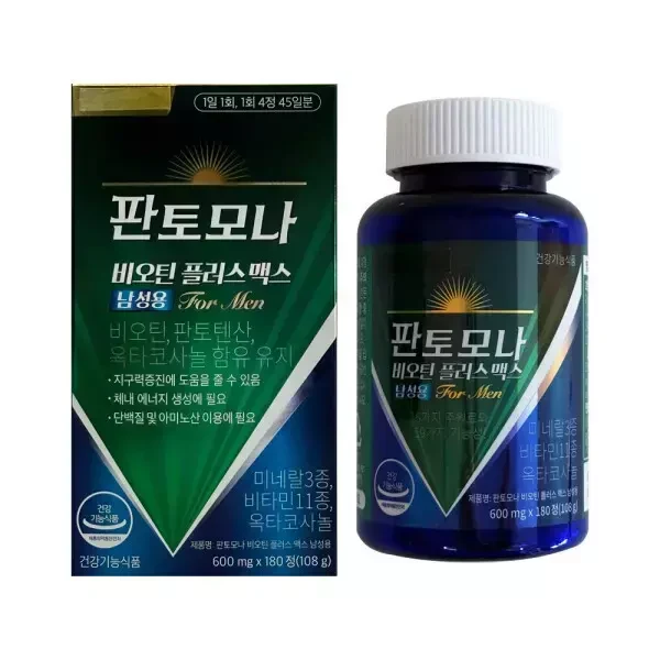 판토모나 비오틴 플러스 맥스 남성용 600mg x 180정 /