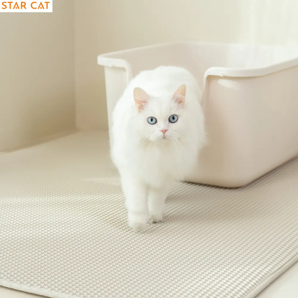 스타캣 국내제작 고양이 모래매트 사막화 방지 매트 고양이 화장실 특대형