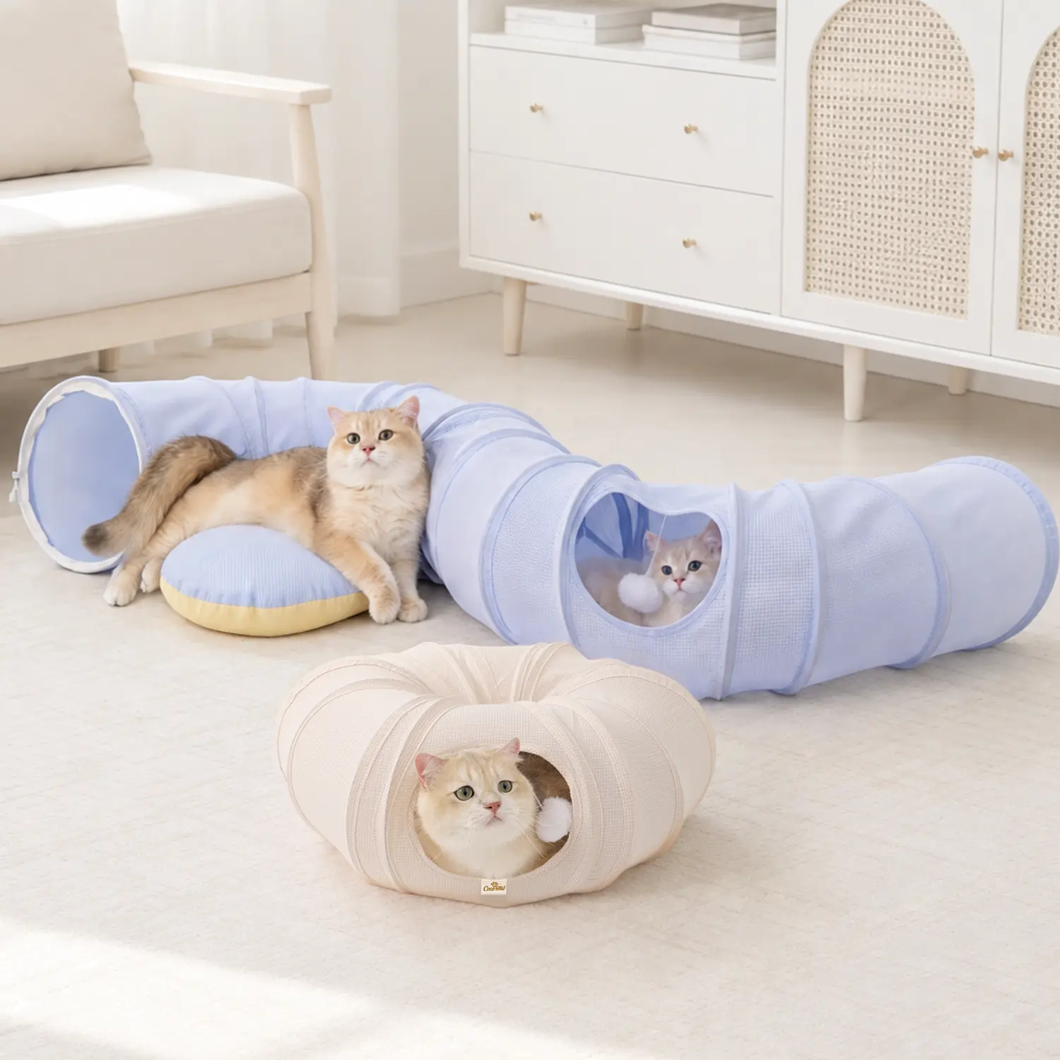 코코포 고양이 숨숨 터널 , 도넛 고양이 숨숨집 대형