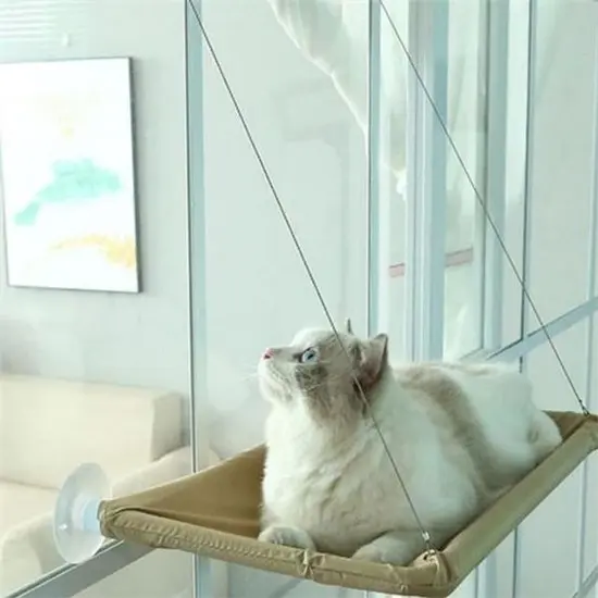 고양이 해먹 창문 해먹 반려동물 흡착식 거치대 침대 반려묘 강아지 창가 흡착 데크 원목