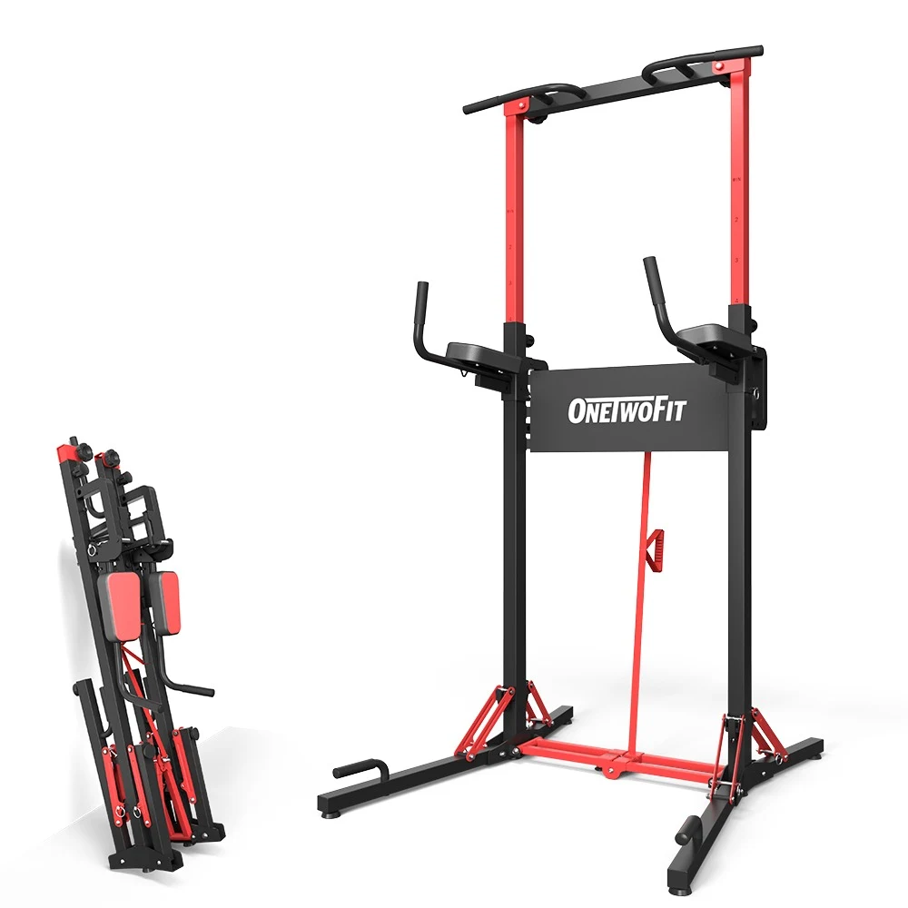 OneTwoFit 원투핏 접이식 턱걸이 간이수납 홈트 다용도 철봉 운동기구 색상 블랙 접이식철봉 공간절약형 턱걸이기구 국내KC인증, 색상