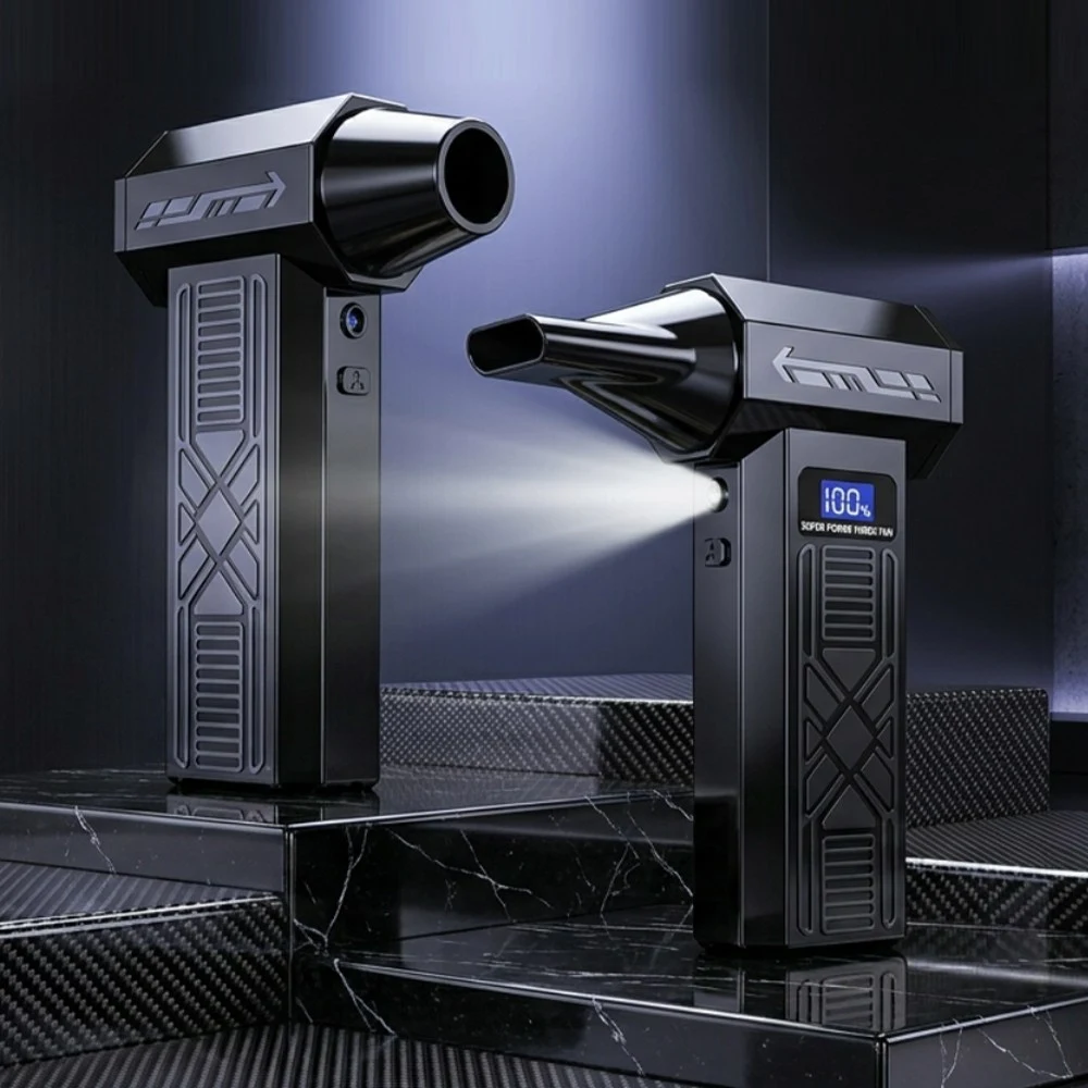 HUIJII 하이파워 190000RPM 무선 포터블 멀티 에어건, P90, 블랙