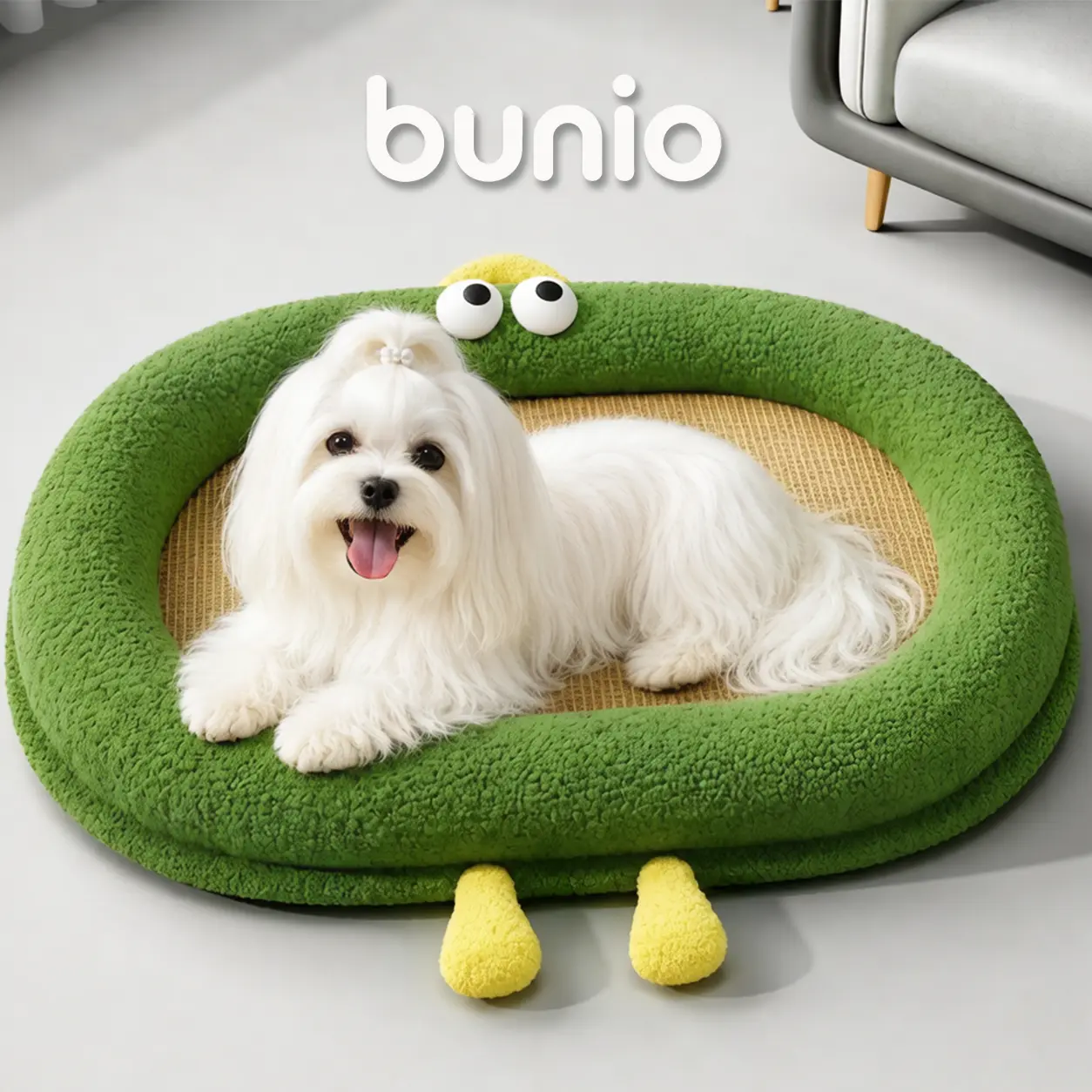 BUNIO 강아지 쿨매트 귀여운 고양이 방석 등나무 냉감 라탄 통기성 여름 냉감패드