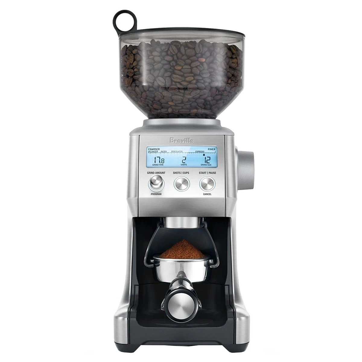 브레빌 스마트 커피 그라인더 실버 호퍼용량 450g