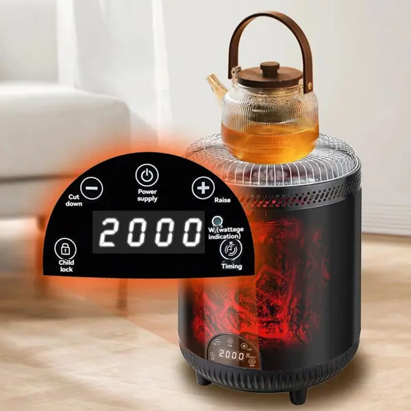 3D 전기 벽난로 무연 시뮬레이션 화염 히터 리모컨 포함 에너지 절약 제품 ... 제품 이미지