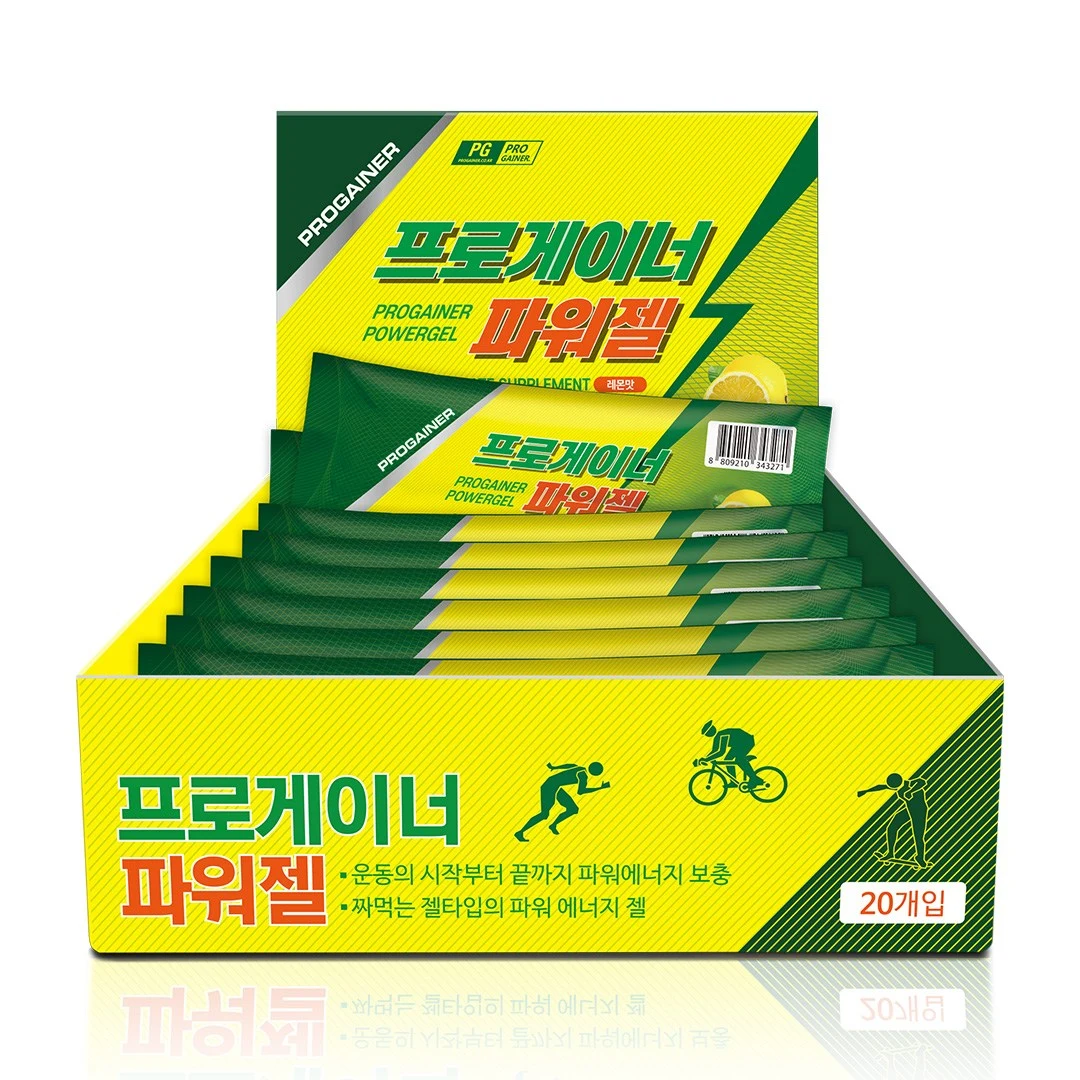 프로게이너 파워젤 레몬맛 스포츠 에너지젤, 1박스, 800g