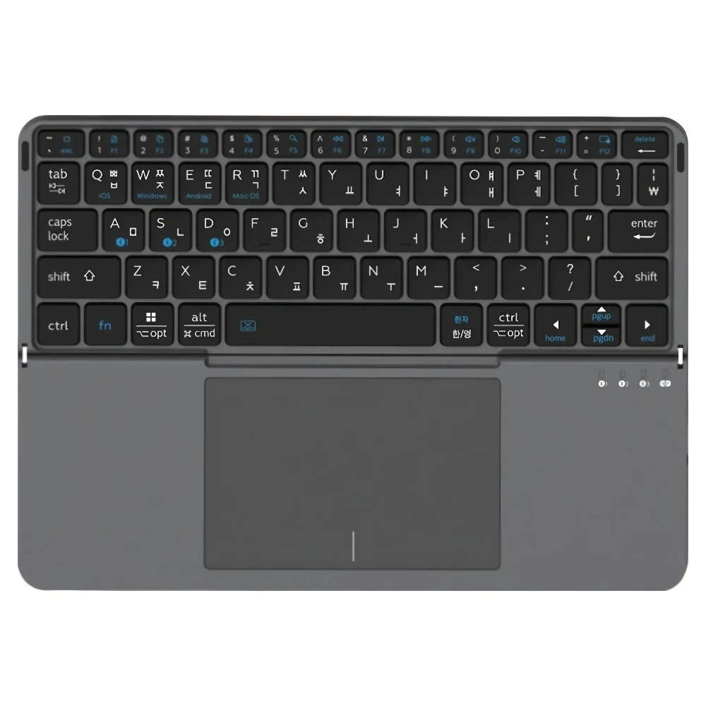 아이노트 터치패드 접이식 휴대용 블루투스 키보드, 블랙, X-Folding XK808B, 제조사축