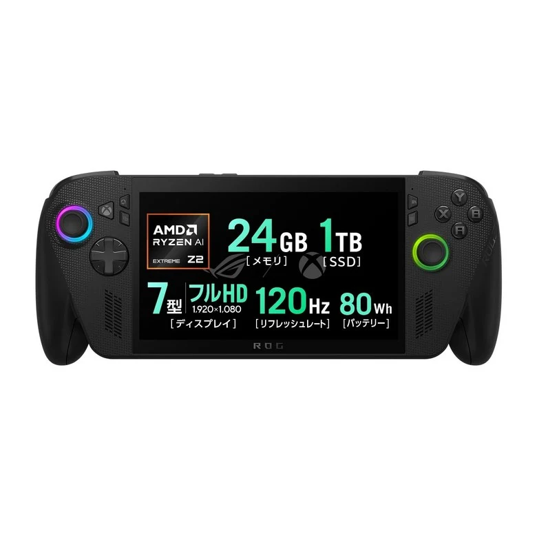ASUS 게이밍 PC ROG Xbox Ally X RC73XA 7인치 Ryzen AI Z2 Extreme 메모리 24GB SSD 1TB