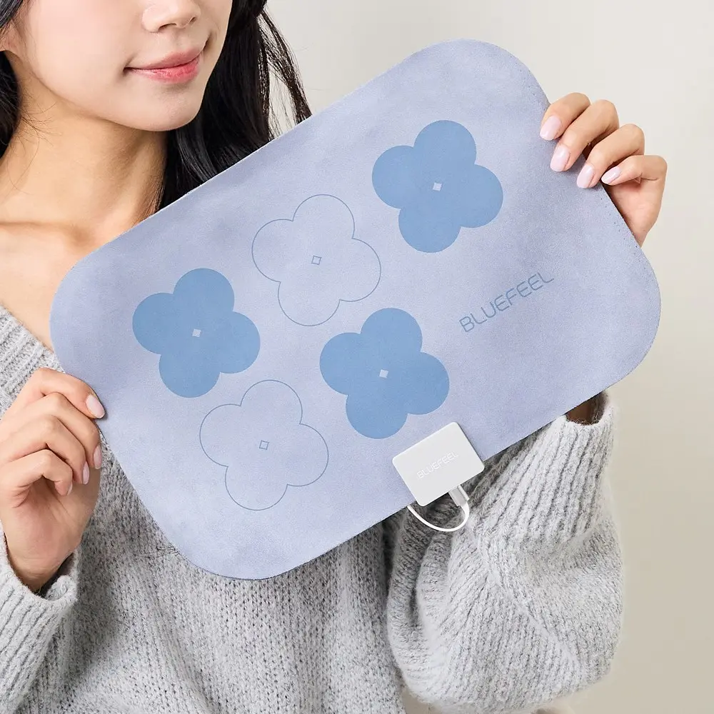 블루필 전기방석 온열방석 usb 휴대용 히트롤 히팅패드, 블루, 325x220x1.5mm 상품 이미지