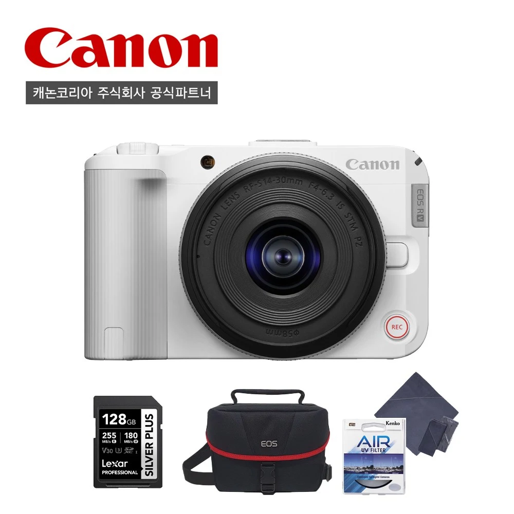 [캐논공식파트너] 캐논 EOS R50V/RF-s 14-30mm IS STM PZ KIT/128GB/화이트/브이로그카메라