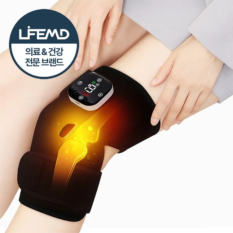라이프엠디 온열 ems 저주파 무릎 어깨 마사지기 허벅지 다리 무선 찜질기 충전식 미세전류 무릅 안마기 전기 마사지 보호대