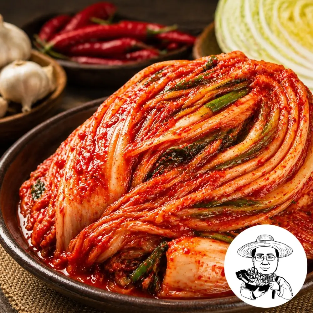 자연풍 100% 국산 전라도 포기김치 농부가 직접 재배한 배추김치 김장김치 당일생산, 1개, 10kg
