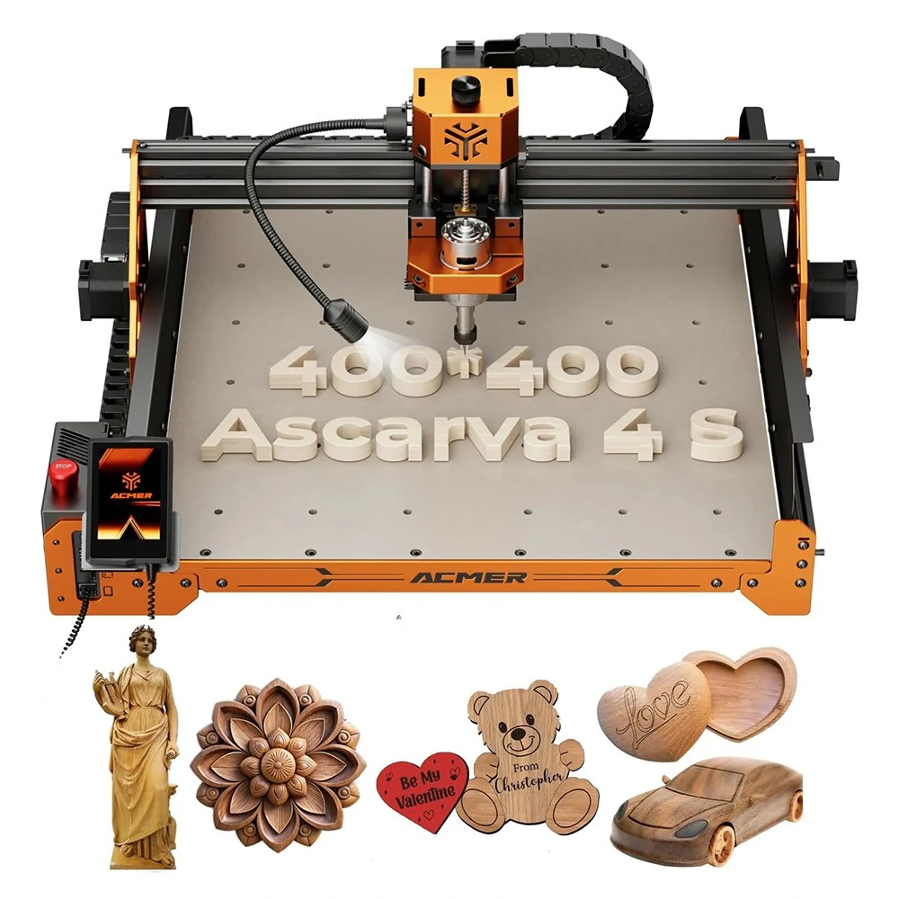 ACMER 120W 소형 미니 CNC 조각기 레이저 각인기 금속 커팅기 아크릴 가정용 목공 고출력 4S