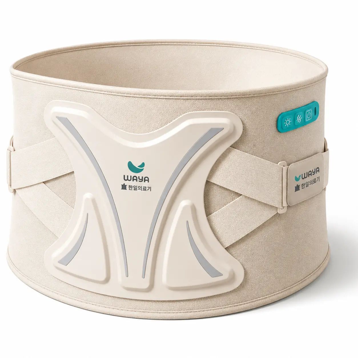 한일의료기 허리통증완화 찜질기 마사지기 온열 무선, 아이보리, W-Massager2