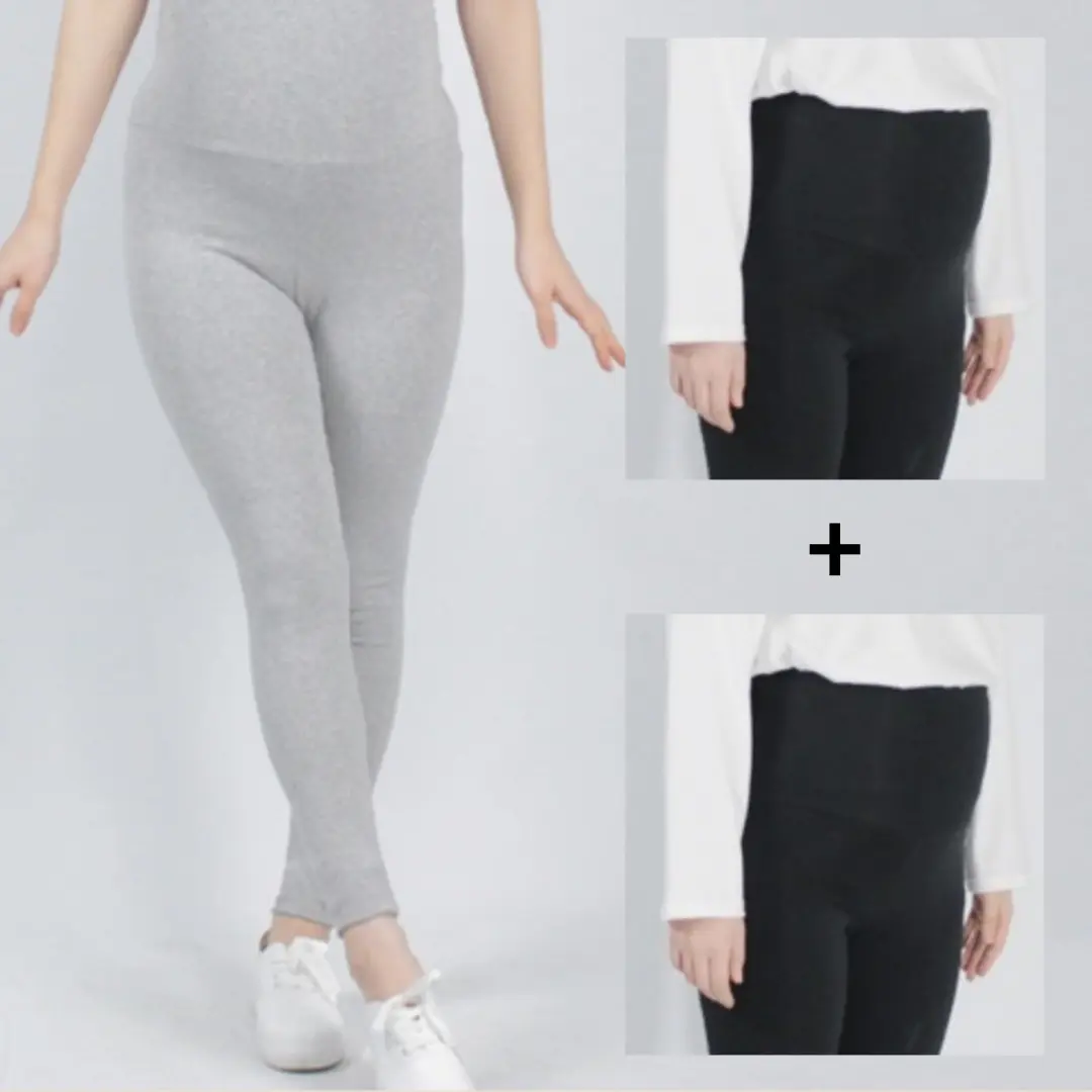1+1 겨울 기모 임산부레깅스 임부복 산모 요가복 기모레깅스 쫄바지