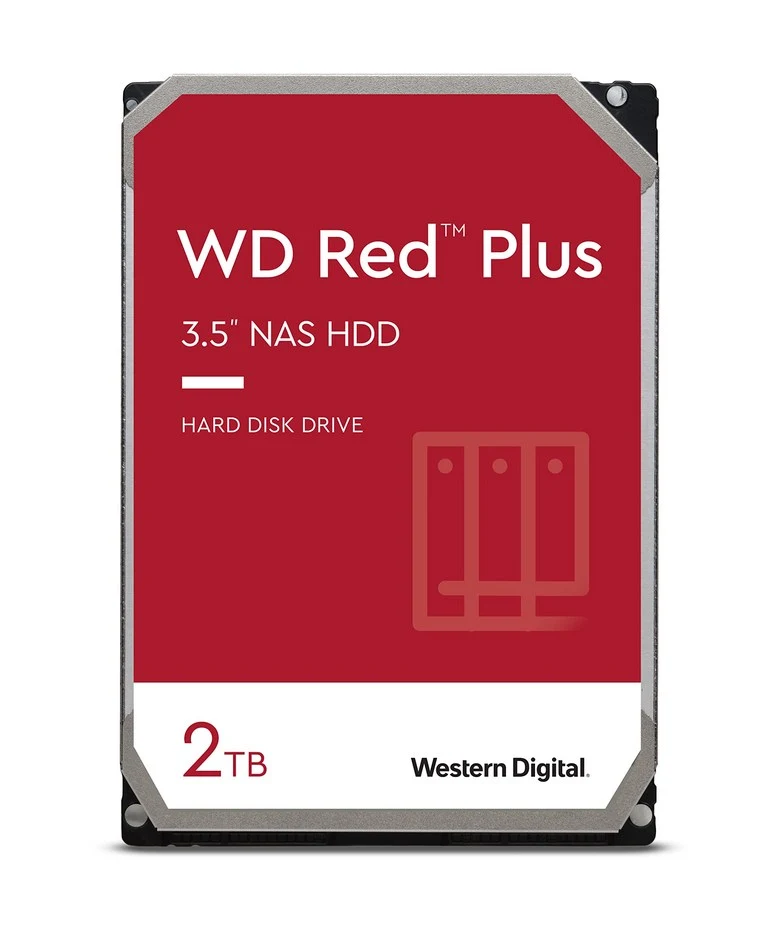 Western Digital 6TB WD Red Plus NAS 내장 하드 드라이브 HDD - 5400RPM, SATA 6Gb/s, CMR, 256MB 캐시, 3.5인치 -WD60