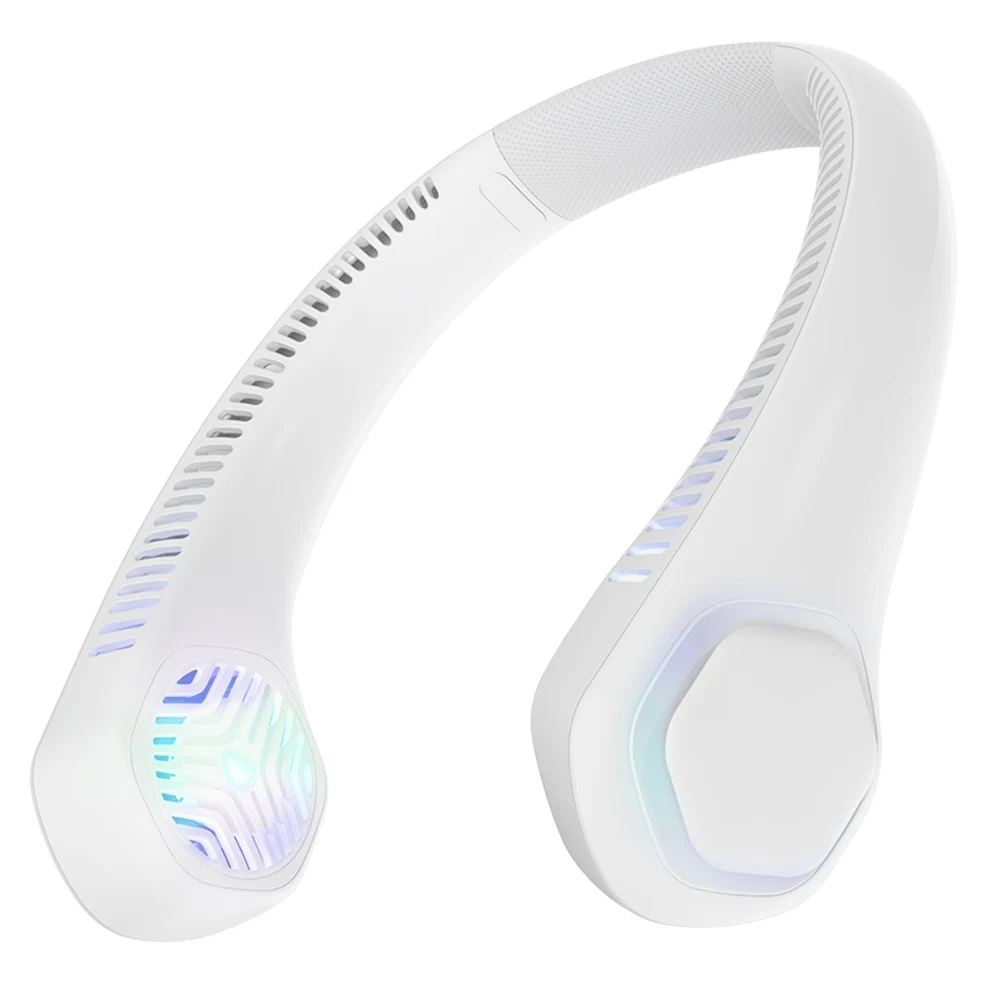 구스페리 아이스팩 휴대용 넥밴드 선풍기 대용량 배터리, Type-C 3.0, 화이트