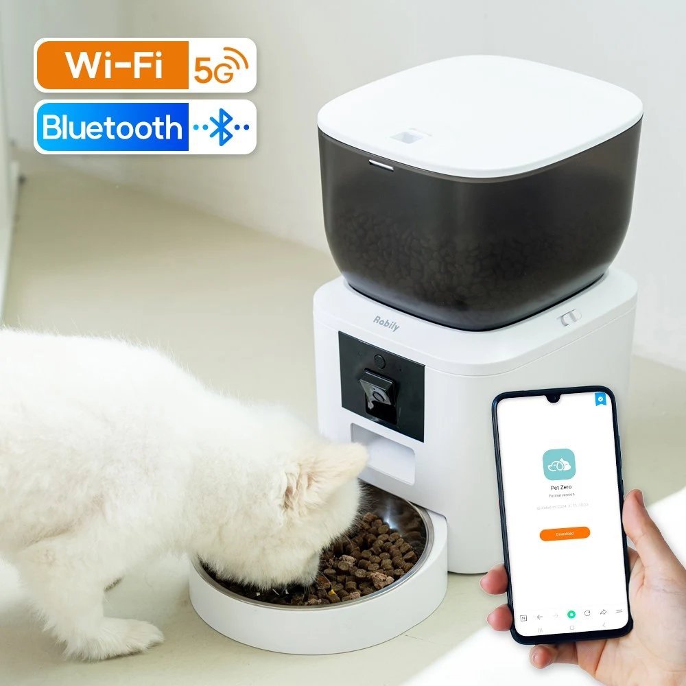 라빌리 5G 블루투스 자동급식기 강아지 고양이 영상카메라 각도조절