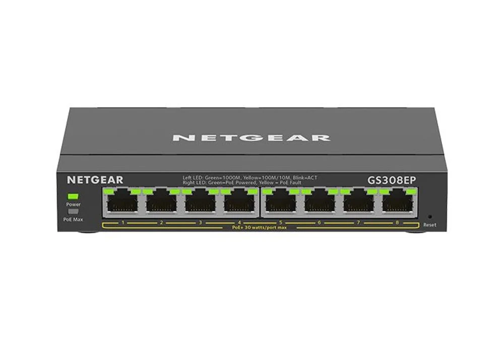 기가 8포트 L2 관리형 스위치 허브 1G POE 62W 랜선, 1개