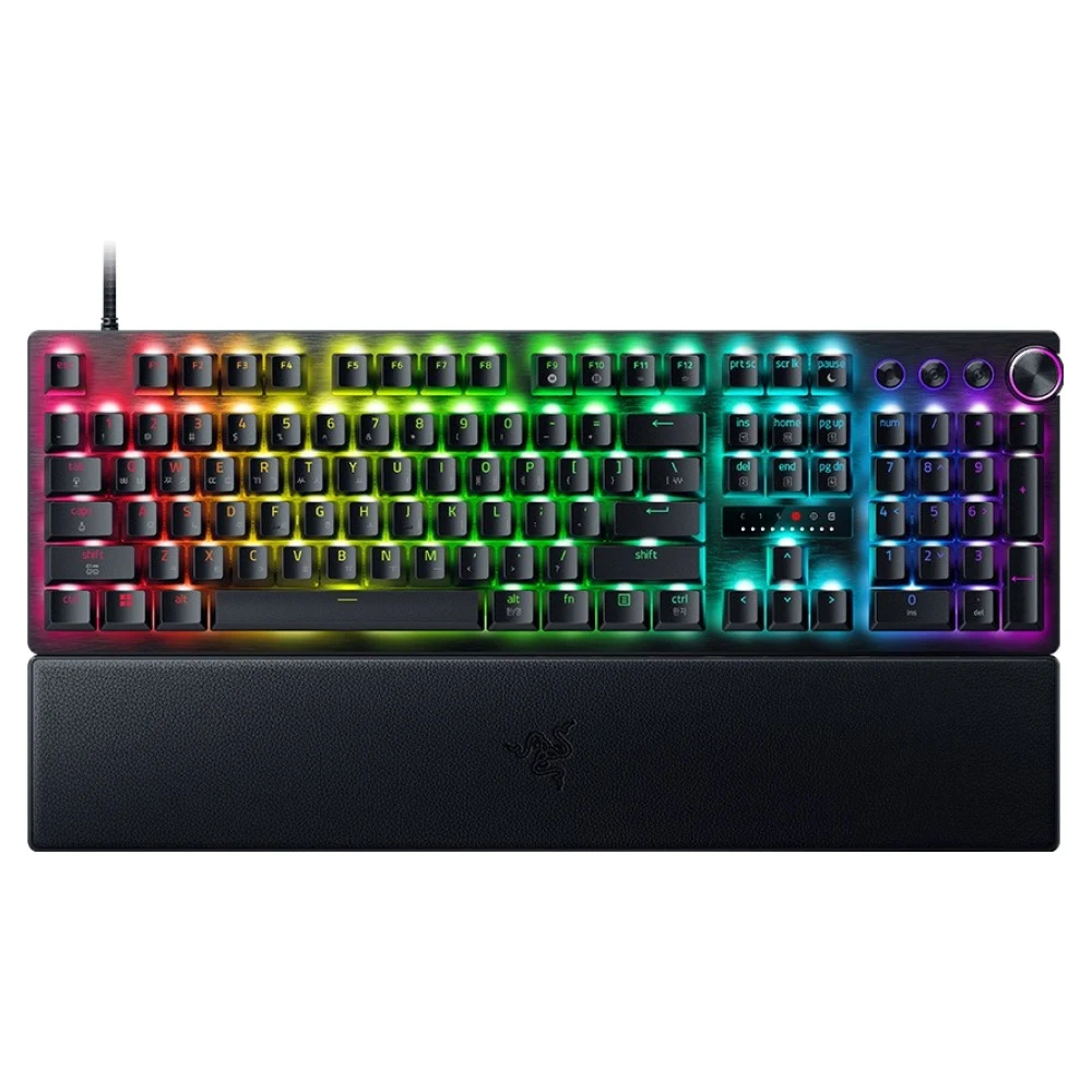 레이저 Huntsman V3 Pro 8KHZ KR 유선 키보드, Black, RZ03-0553, 제조사축