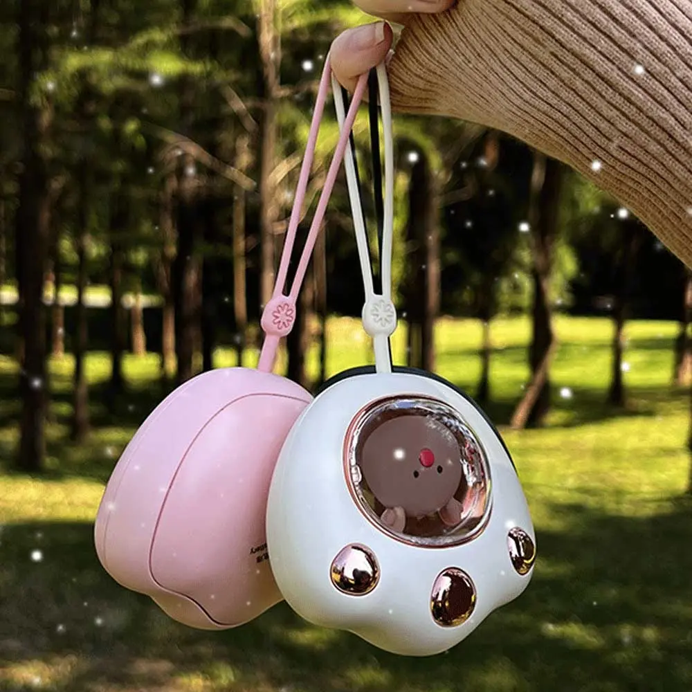 캐릭터 LED 손난로 곰발바닥 휴대 USB 충전식 방한 겨울철 주머니 난로, 1개