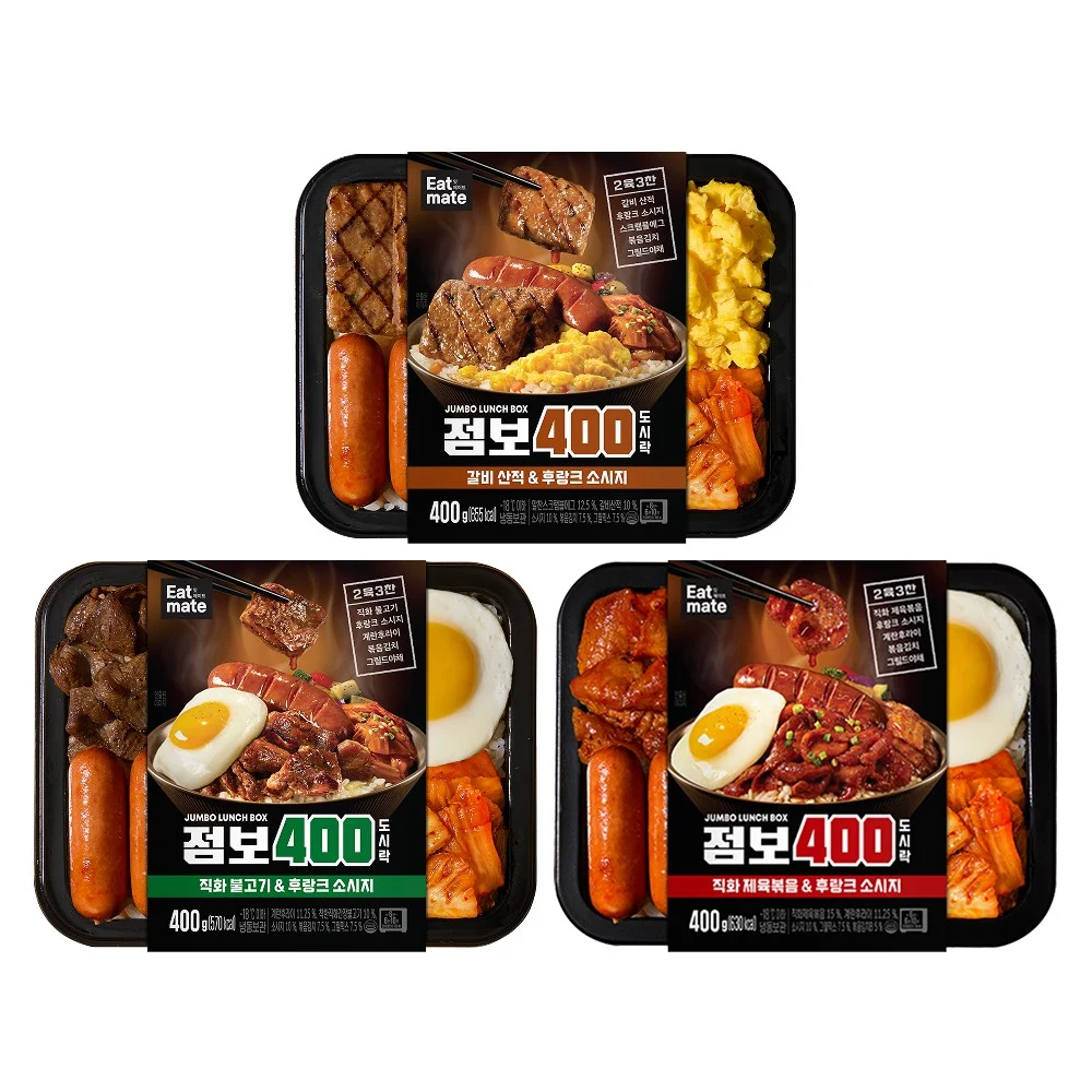 [랭킹닭컴] 잇메이트 점보 400 도시락 3종 혼합