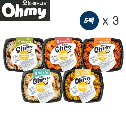맛이 살아 있는 오마이도시락 5종 15팩 냉동도시락 식단관리