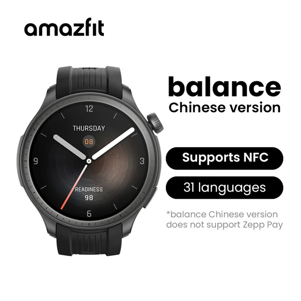 버전 아마즈핏 밸런스 46mm 스마트워치 블랙