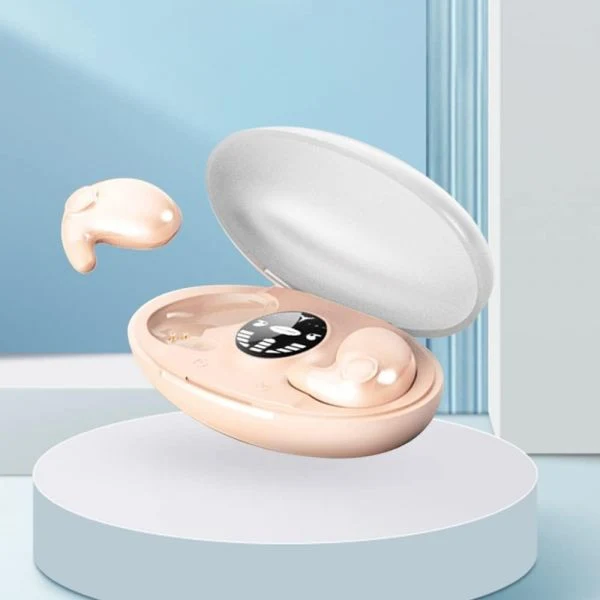 Invisible Sleep 무선 이어폰 IPX5 방수, 2023년 신제품, 착용감이 편안한 블루투스 이어버드 (스포츠, 수면용), 프리미엄 노이즈 캔슬링, 숨겨진 터치 컨트롤