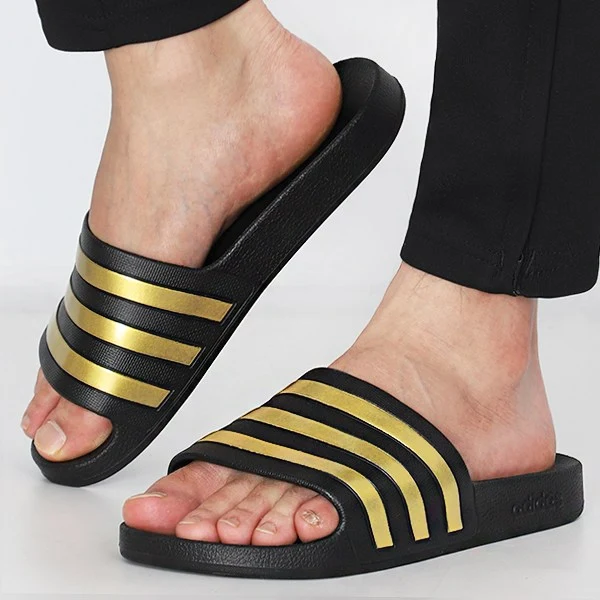 아디다스 슬리퍼 Adilette Aqua 블랙+골드 3S