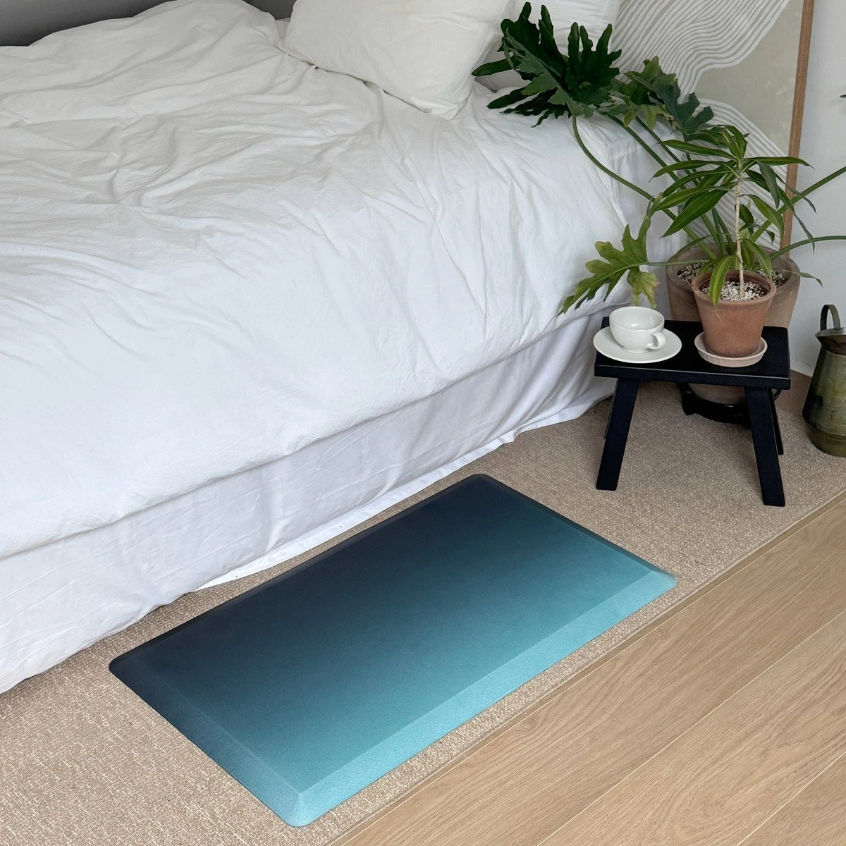2cm 초두께 PVC 주방매트 75x45 체중분산 피로방지 발매트 (그라데이션), 그라데이션 네이비, 1개