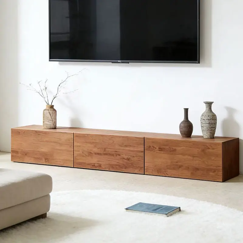 홈컴 거실장 확장형 TV장 모던 심플 티비장 서랍 수납장 테이블 1800mm, 우드