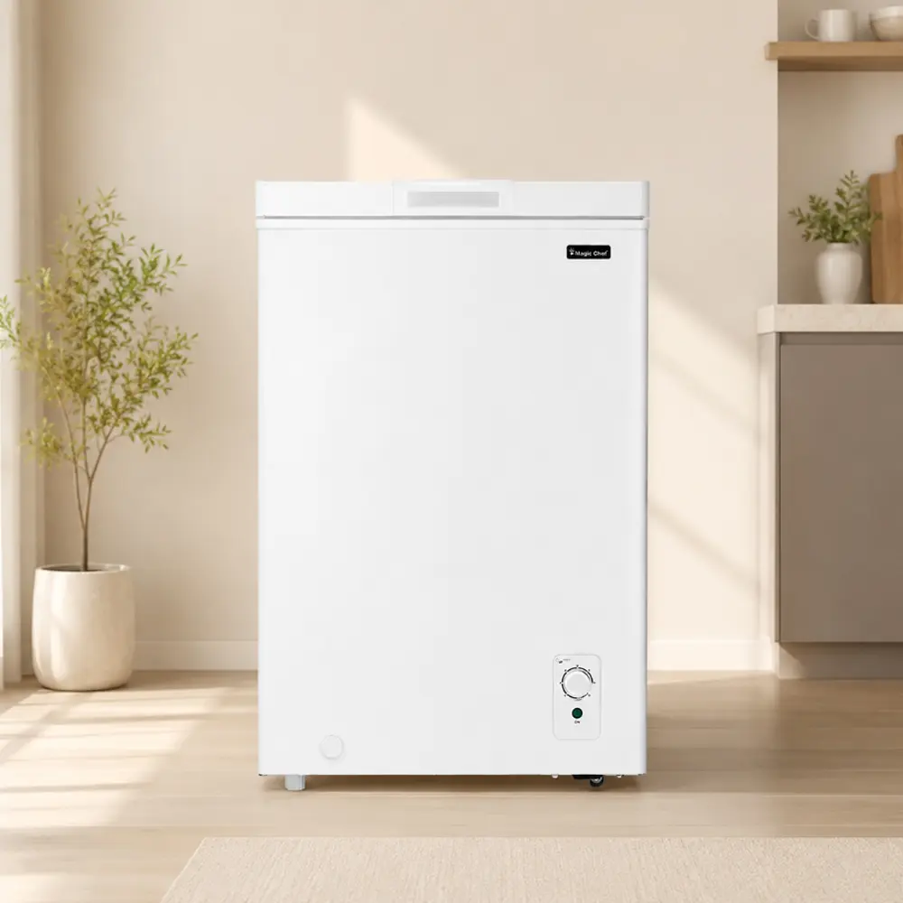 매직쉐프 145L 다목적 냉동고 심플 친환경 냉매 소형 미니 급속 가정용 업소용, MCF-S1450W, 화이트