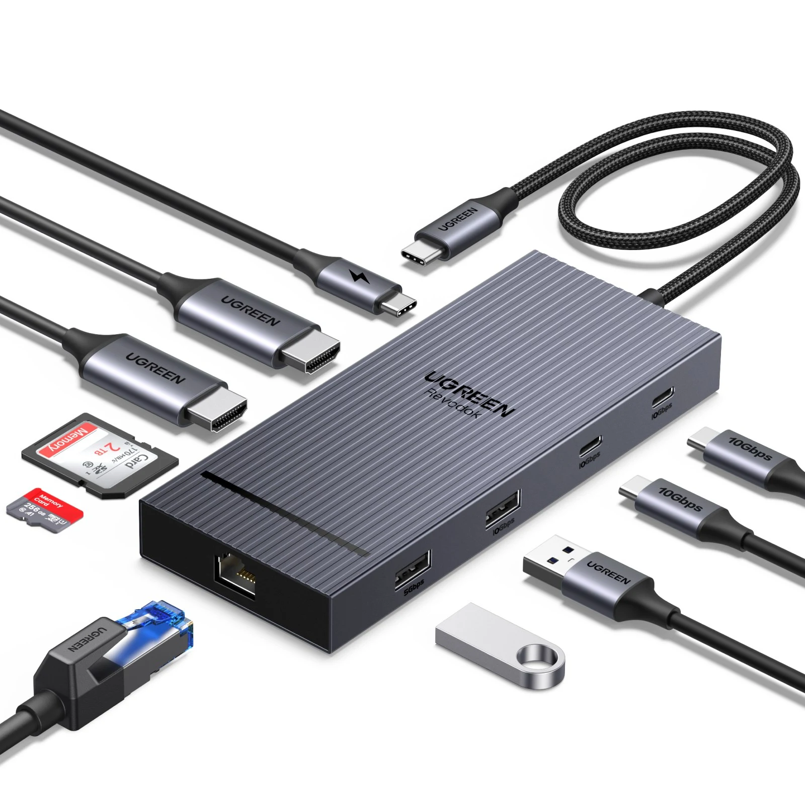 UGREEN Revodok Pro 10포트 USB-C 멀티허브 CM886