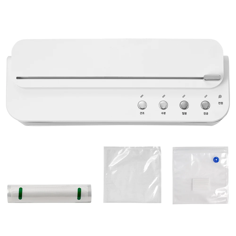 위즈웰 가정용 진공포장기 PRO + 롤팩 + 비닐팩 10p + 지퍼백 2p 세트 WH6030, WH6030