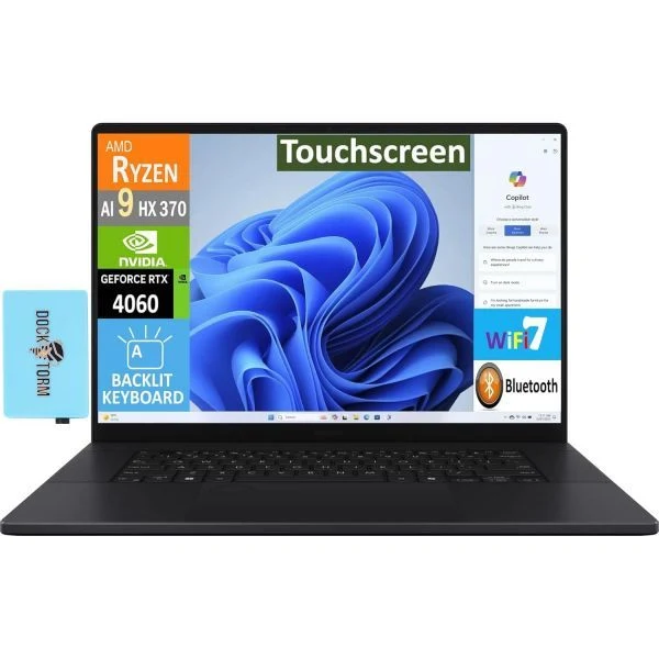 ASUS ProArt P16 AI 크리에이터 노트북 16.0\" 터치스크린 OLED 4K 디스플레이(AMD Ryzen 9 HX 370, 32GB LPDDR5X, 2x4TB SSD