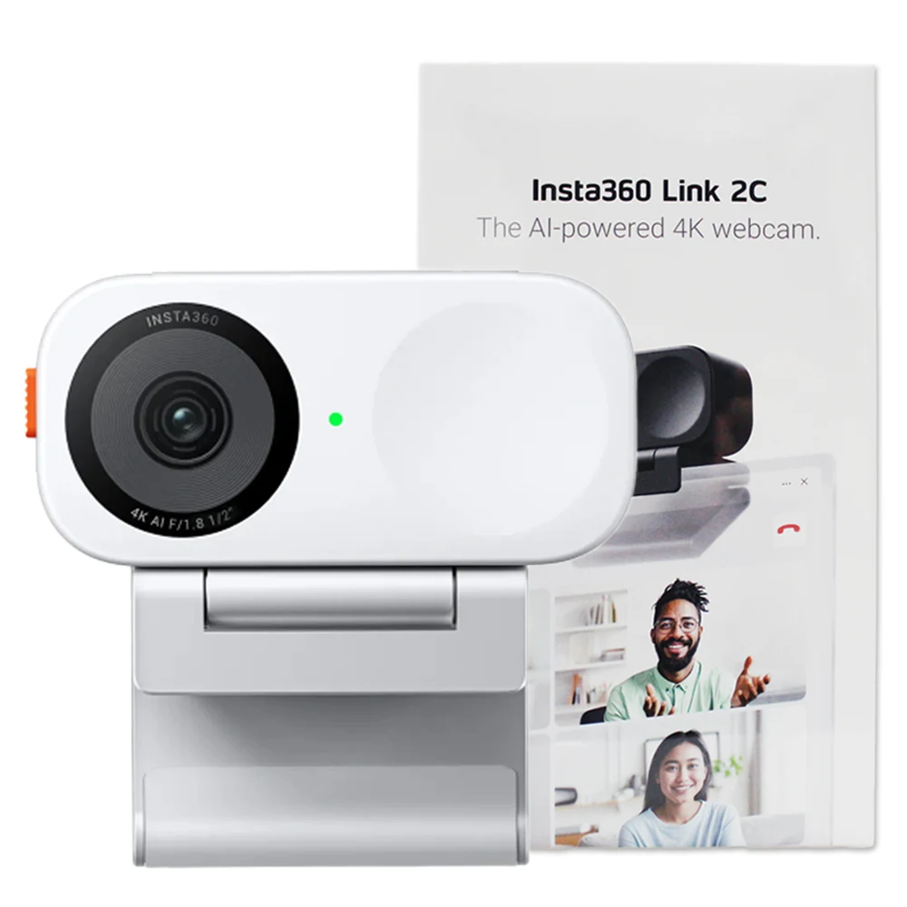 인스타360 Link 2 / Link 2C AI 4K 웹캠, 화이트, Insta360 Link 2C